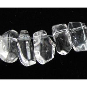 Natural Clear Quartz Bead, freeform, approx 8x10mm, approx 50pcs per st, A grade