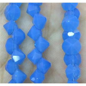 chinese crystal glass bead, diamondoid, approx 6mm dia, 100pcs per st