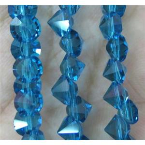 chinese crystal glass bead, diamondoid, approx 6mm dia, 100pcs per st