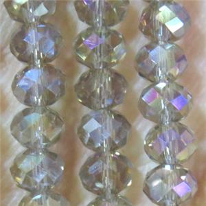 chinese crystal bead, faceted rondelle, approx 4x6mm. 100 pcs per st