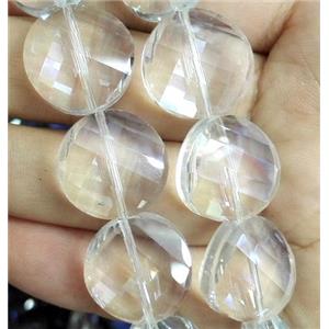 chinese crystal bead, faceted, twist round, approx 22mm dia, 15pcs per st