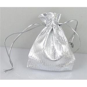 Organza bag, silver, 10x12cm
