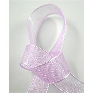 Organza Ribbon Cord, lt.lavender, 25mm wide