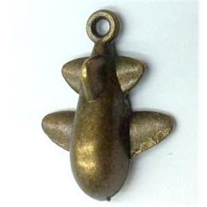 tibetan silver airplane pendant non-nickel, bronze, approx 23x18mm