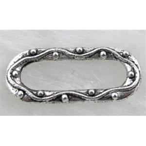 Tibetan Silver Linker Non-Nickel, 9.5x20mm