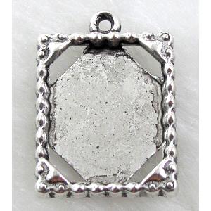 Tibetan Silver Photo Frame Charms Non-Nickel, 16x24mm