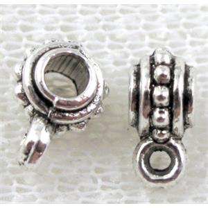 Bails, Tibetan Silver Hanger Non-Nickel, 7mm dia, 10mm length, hole:3mm