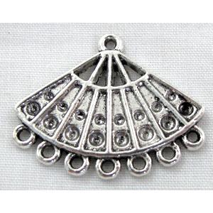 Tibetan Silver chandelier pendants, Non-Nickel, 27x22mm