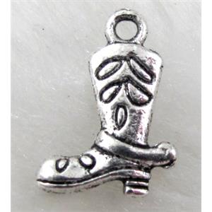 shoes, Tibetan Silver pendant non-nickel, 10x15mm