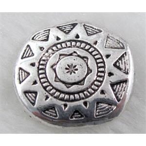 Tibetan Silver Spacers Non-Nickel, 18mm dia, 4mm thin