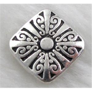 Tibetan Silver Spacers Non-Nickel, 17x17mm, 4.3mm thin