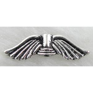 Tibetan Silver Angel wing non-nickel, 21x6mm