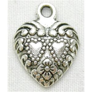 Tibetan Silver Pendant Non-Nickel, 11.5x15mm