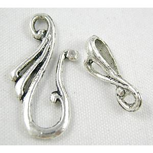 Tibetan Silver toggle clasps non-Nickel, 13x25mm,5x11mm