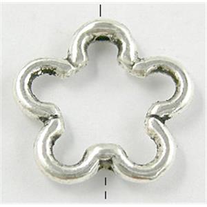 Tibetan Silver Flower Non-Nickel, 16.5mm dia