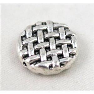 tibetan silver spacer bead, non-nickel, approx 15mm dia