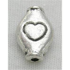 Love Spacer, Tibetan Silver Non-Nickel, 7.3x11mm