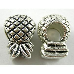 Tibetan Silver Pineapple Non-Nickel, 9x12mm, hole:4.5mm
