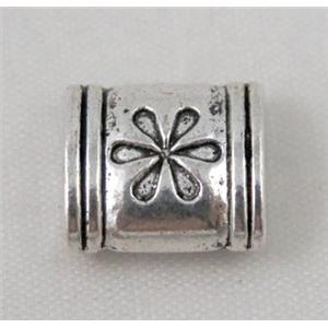 tibetan silver spacer bead, non-nickel, approx 12x12mm