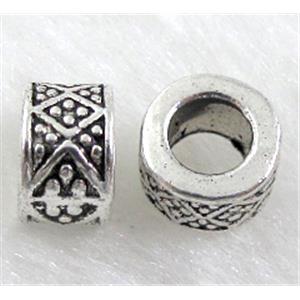 bead, Tibetan Silver Spacer Non-Nickel, 8mm dia, hole:5mm