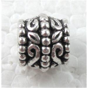 Tibetan Silver Spacer Non-Nickel, 10x9mm, hole:5mm
