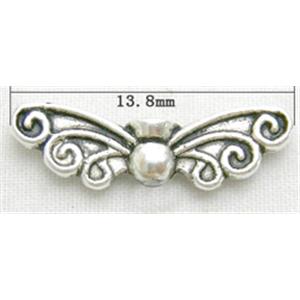 Tibetan Silver Angel wing Non-Nickel, 13.8mm wide, 4.5mm high