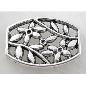 Tibetan Silver Spacers Non-Nickel, 18x26mm, 3row hole