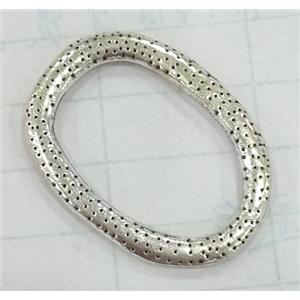 tibetan silver ring connector non-nickel, approx 25x33mm