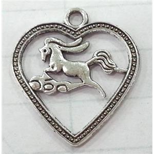 tibetan silver horse pendants non-nickel, approx 22mm wide