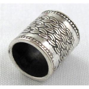 bead, Tibetan Silver Spacer Non-Nickel, 12x14mm, 10mm hole