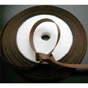 Coffee Satin Ribbon, 7mm wide,22m per roll
