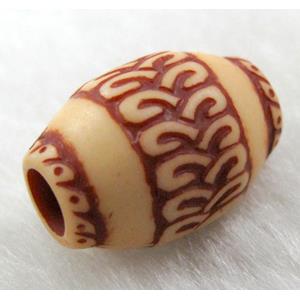 Antique Style red plastic bead, barrel, 12x16mm, approx 430pcs
