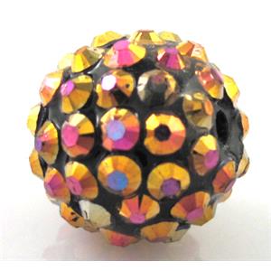 Round crystal rhinestone bead, 12MM dia