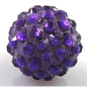 Round crystal rhinestone bead, 16mm dia