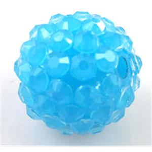 Round crystal rhinestone bead, 16mm dia
