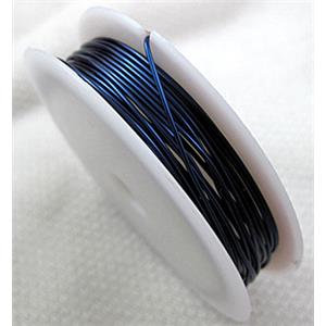Jewelry binding copper wire, Deep blue, 0.5mm thick,8meters per roll