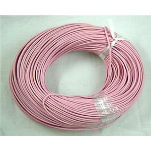 Pink Leather Rope For Jewelry Binding, 2mm dia