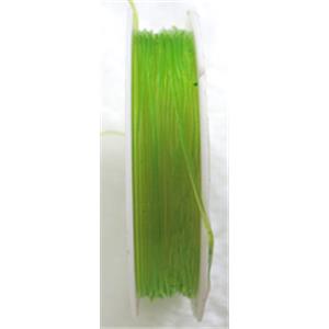 Crystal Wire, stretchy, round, olive, 0.6mm dia,12meters per roll