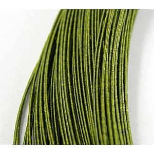 waxed wire, round, grade a, green, 0.5mm dia