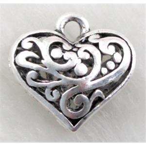 Tibetan Silver Charms Pendant, 20mm wide, 9.5mm thin