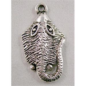 Tibetan Silver octopus pendants, 15x25mm