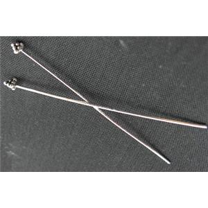 Tibetan Silver Pin Charms, 50mm length, 3x3mm