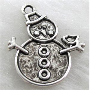 Tibetan Silver snowman pendant, Lead free and nickel Free, 17x22mm