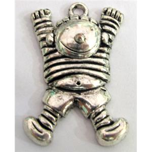 Tibetan Silver pendant non-nickel, 34x29mm