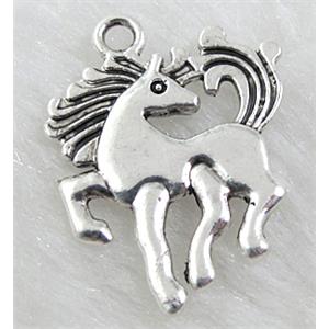 Tibetan Silver Pony pendant Non-Nickel, 20x24mm