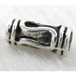 Tibetan Silver Tube Spacers Non-Nickel, 6.5x14mm, hole:4mm