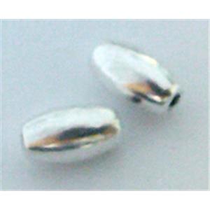 Tibetan Silver beads, lead free and nickel free, Zinc alloy beads, 4x7mm