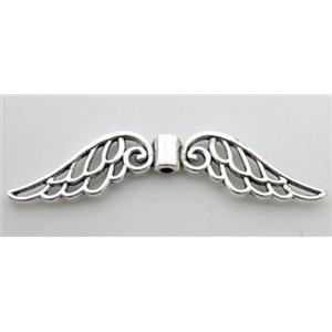 Tibetan Silver pendants, Lead free and nickel Free, wing, 50mm wide