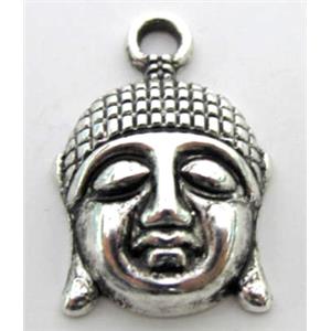 Tibetan Silver buddha pendant, Lead free and nickel Free, 14x22mm