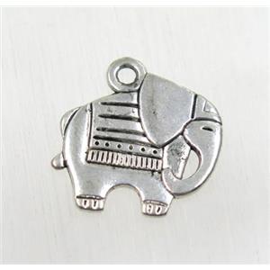 elephant, tibetan silver pendant, non-nickel, approx 17x19mm